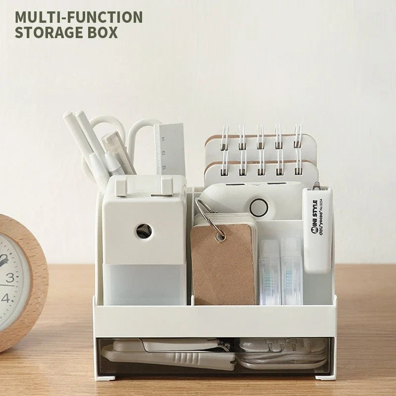 Multi-Compartment Clear Drawer Desk Organizer | Qme Desk Organizer Qme