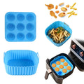 Silicone Non-Stick Cupcake Molds & Baking Trays – 2pc Set Silicone Baking Molds Qme Blue