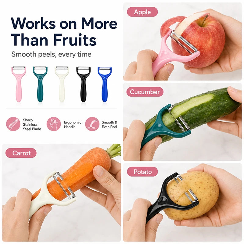 Y-Shaped Vegetable Peeler – Sharp Stainless Steel Comfort Grip Vegetable Peeler Qst
