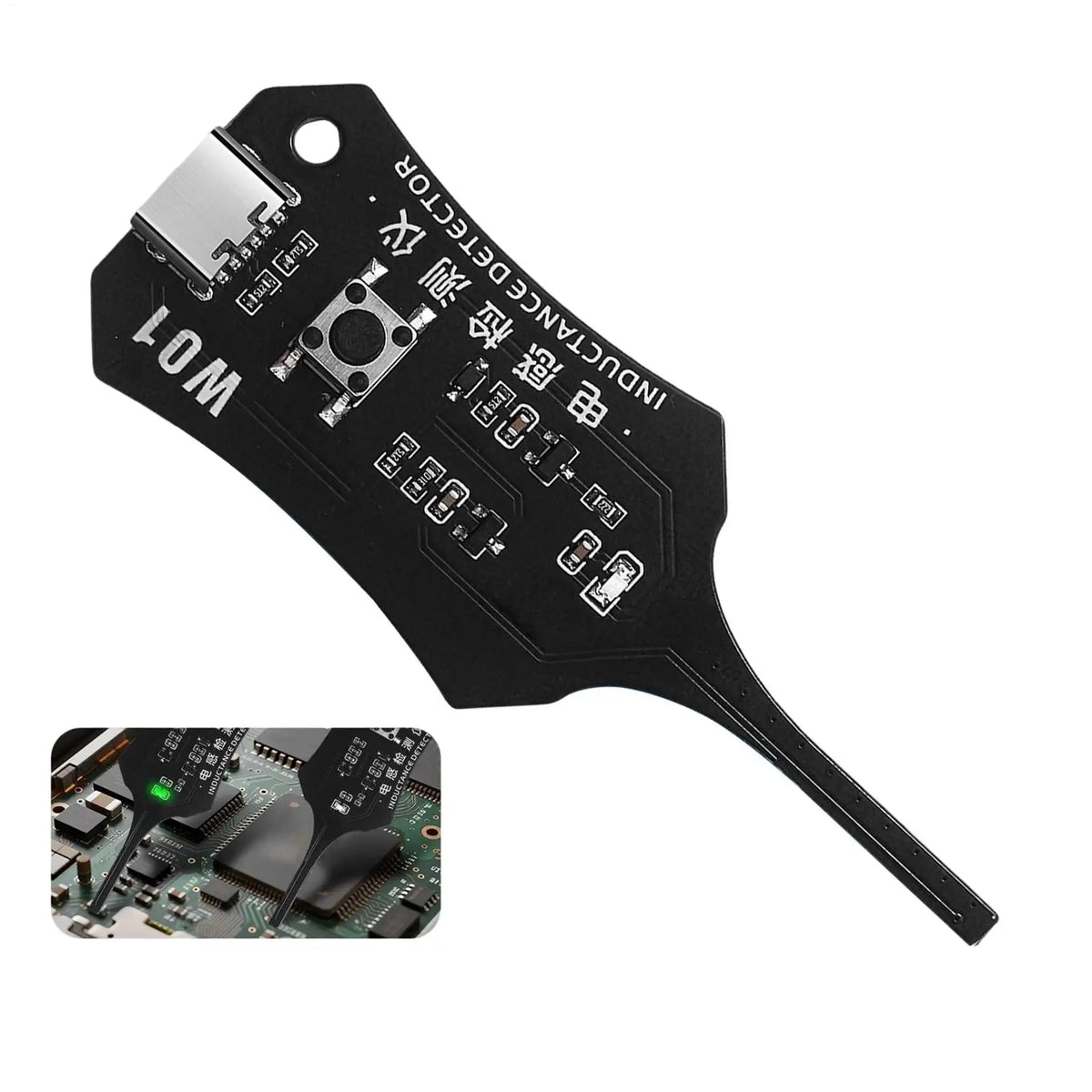 Motherboard Coil Tester – Electromagnetic Induction Fault Detector Electronic Component Tester Qme
