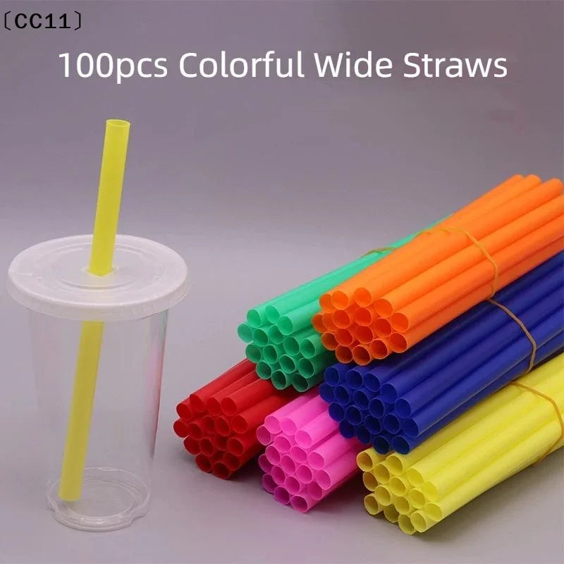 Reusable Wide PP Straws for Milk Tea, Boba & Smoothies Reusable Wide Straws Qme