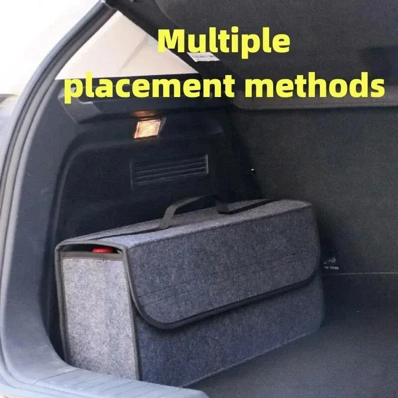 Car Trunk Felt Storage Box – Large Anti-Slip Organizer Car Trunk Organizer Qme