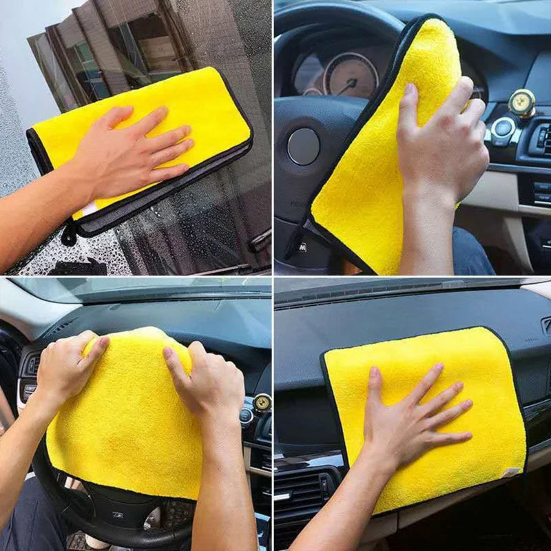 Thickened Microfiber Car Cleaning Towels – Lint-Free, Quick-Dry Microfiber Cleaning Towels Qme