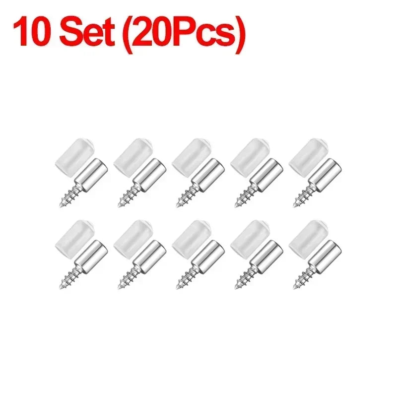 100-Pack Self-Tapping Shelf Bracket Screws | Wardrobe Holders Shelf Support Screws Qme 10Set (20PCS)