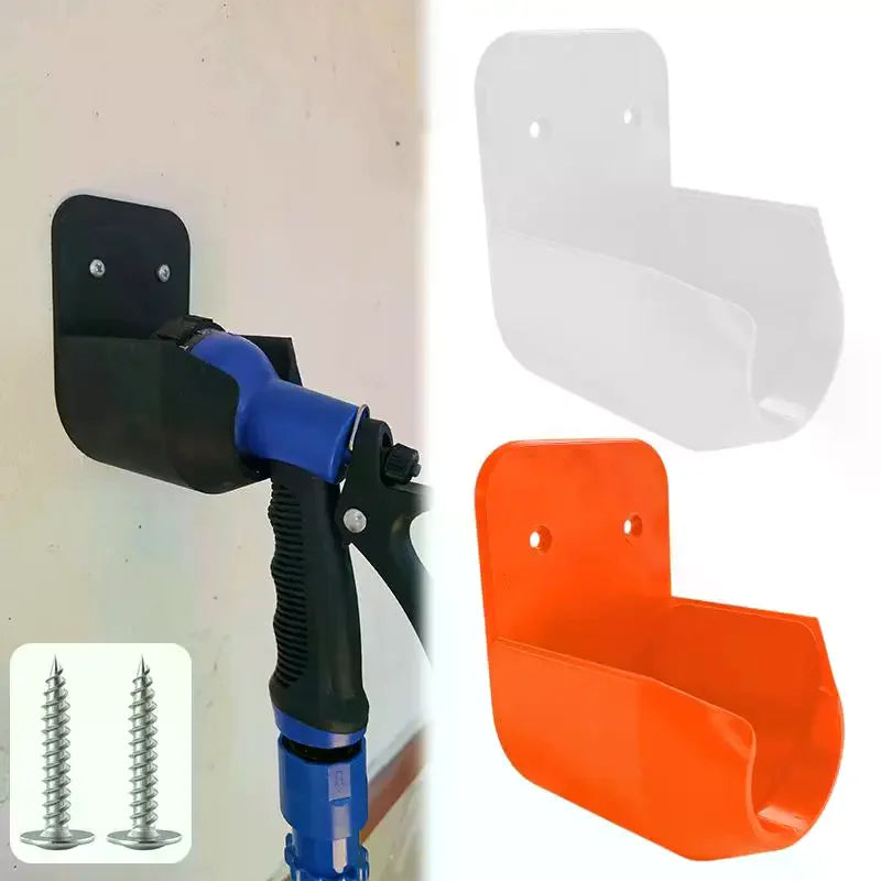 Wall Mount Garden Hose Nozzle Holder Bracket with Screws Hose Nozzle Bracket Qme
