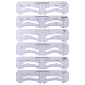 6-Style Reusable Eyebrow Stencils – PVC Shaping Template Kit Eyebrow Stencil Kit Qst S