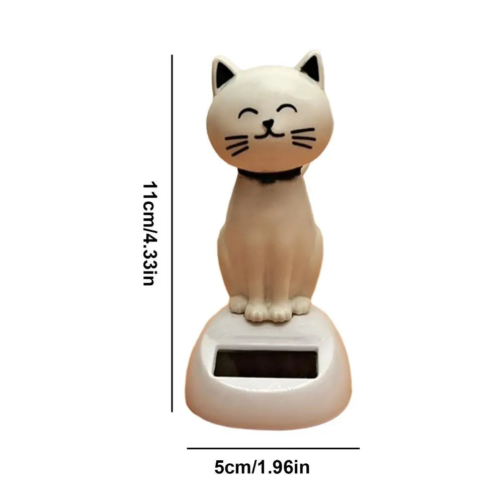 Solar Shaking Cat Dashboard Ornament – Battery-Free Car Decor Car Dashboard Ornament Qst B