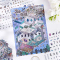 3D Cartoon Cabin DIY Stacking Sticker Scene Kit | Kids Craft DIY Craft Sticker Kit Qme B