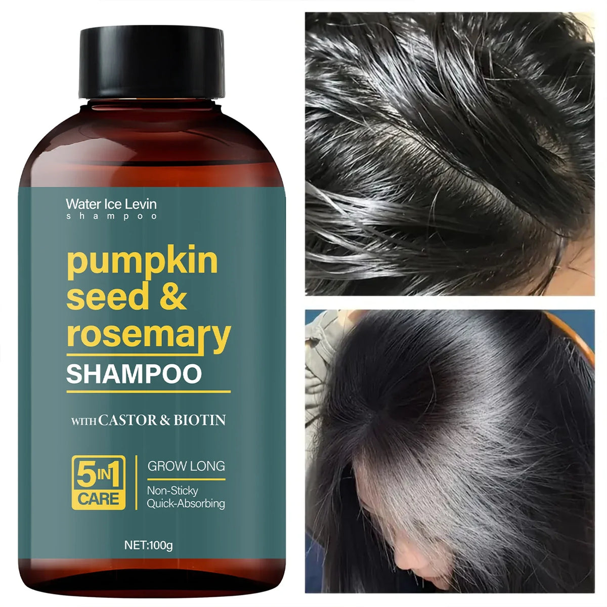 Pumpkin Seed Rosemary Shampoo – Castor Oil & Biotin Hair Care Shampoo Qme