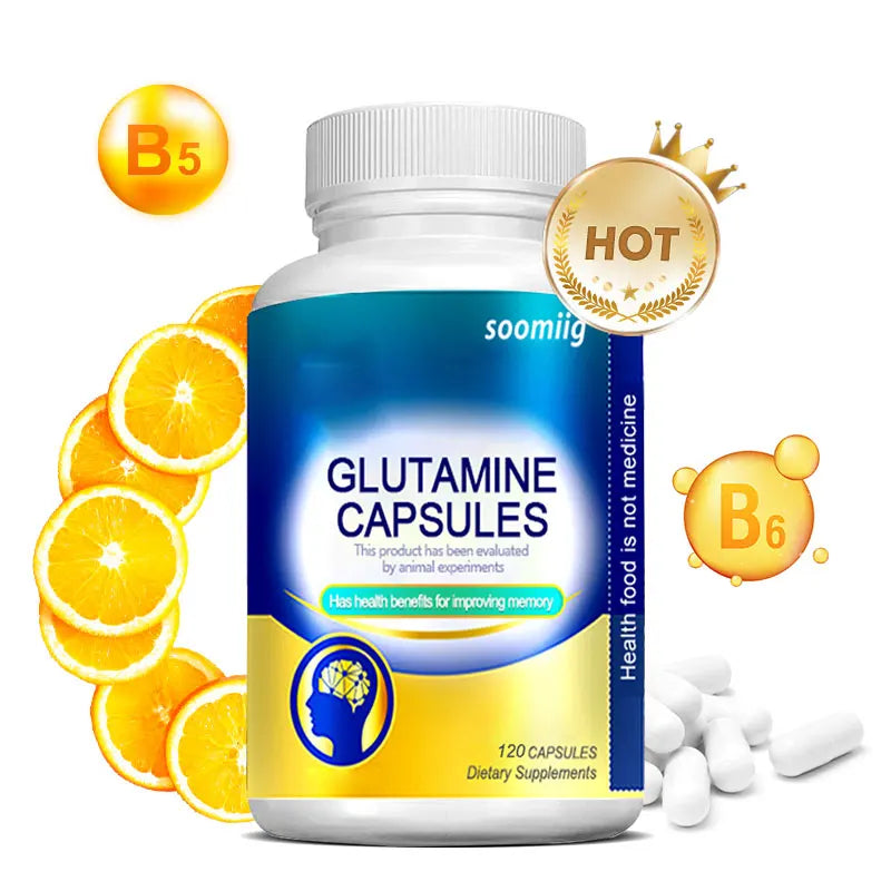L-Glutamine 120 Capsules – Gut, Muscle & Immune Support Amino Acid Supplement Qst