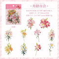 TIANZI Flower Die Cut Stickers DIY Craft Decoration Pack Die Cut Sticker Pack Qme E
