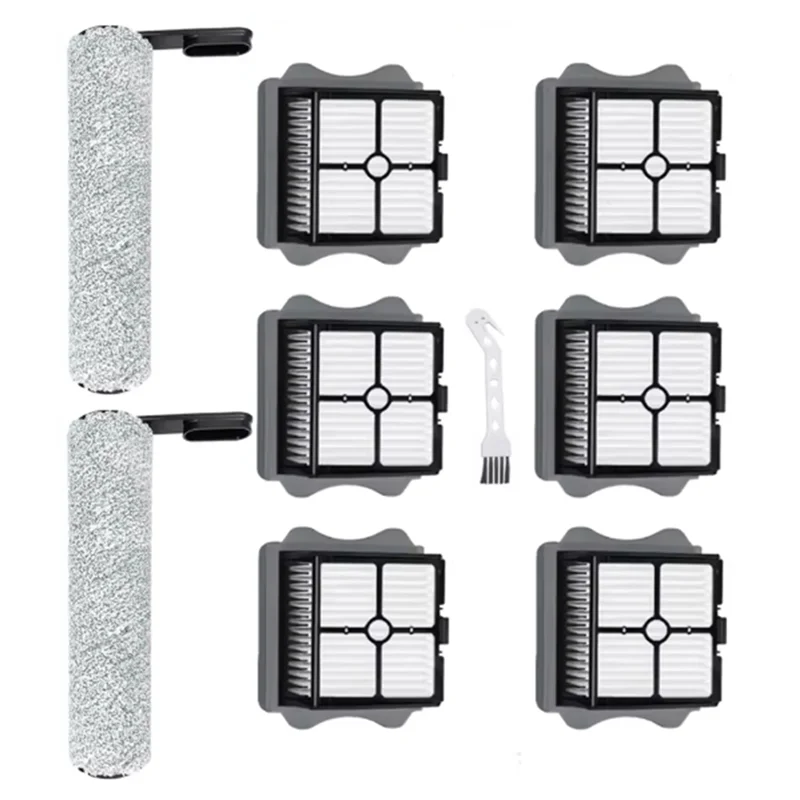 Tineco Floor One S5 / S5 Pro 9-Piece Replacement Brush & Filter Kit Vacuum Replacement Kit Qst As Shown