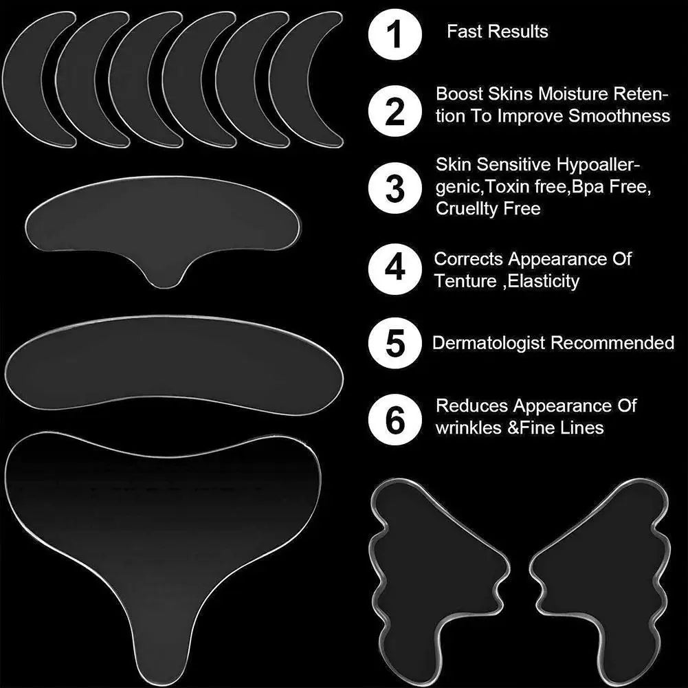 Silicone Anti-Wrinkle Face Patches – Forehead, Cheek & Eye Anti-Wrinkle Patches Qme