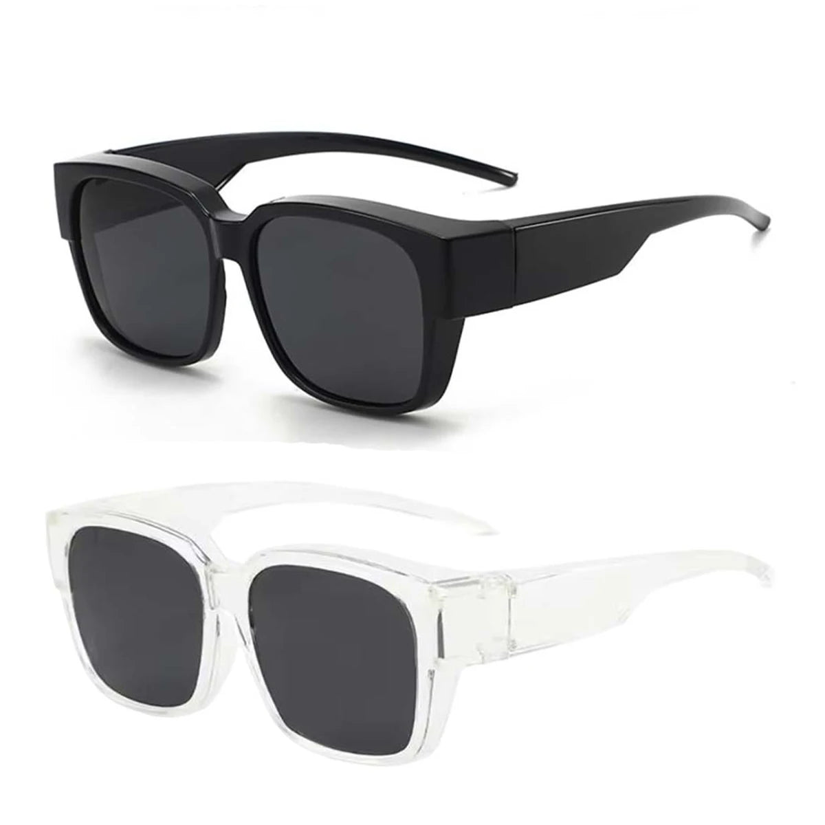 VOPHA 2-Pack Oversized Fit-Over Polarized Sunglasses UV400 Fit-Over Sunglasses Qst T02-2PC-1
