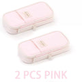Kawaii Pencil Case Double Layer Large Capacity Bag | 9 Colors Pencil Case Qme 2 PCS PINK