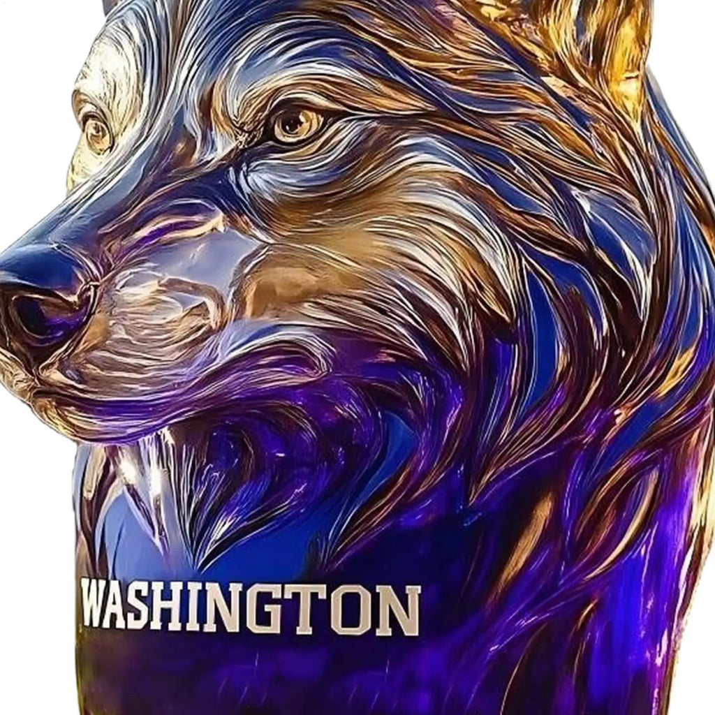Dog Head Glass Alcohol Dispenser – Decorative Art Statue Glass Liquor Decanter Qme