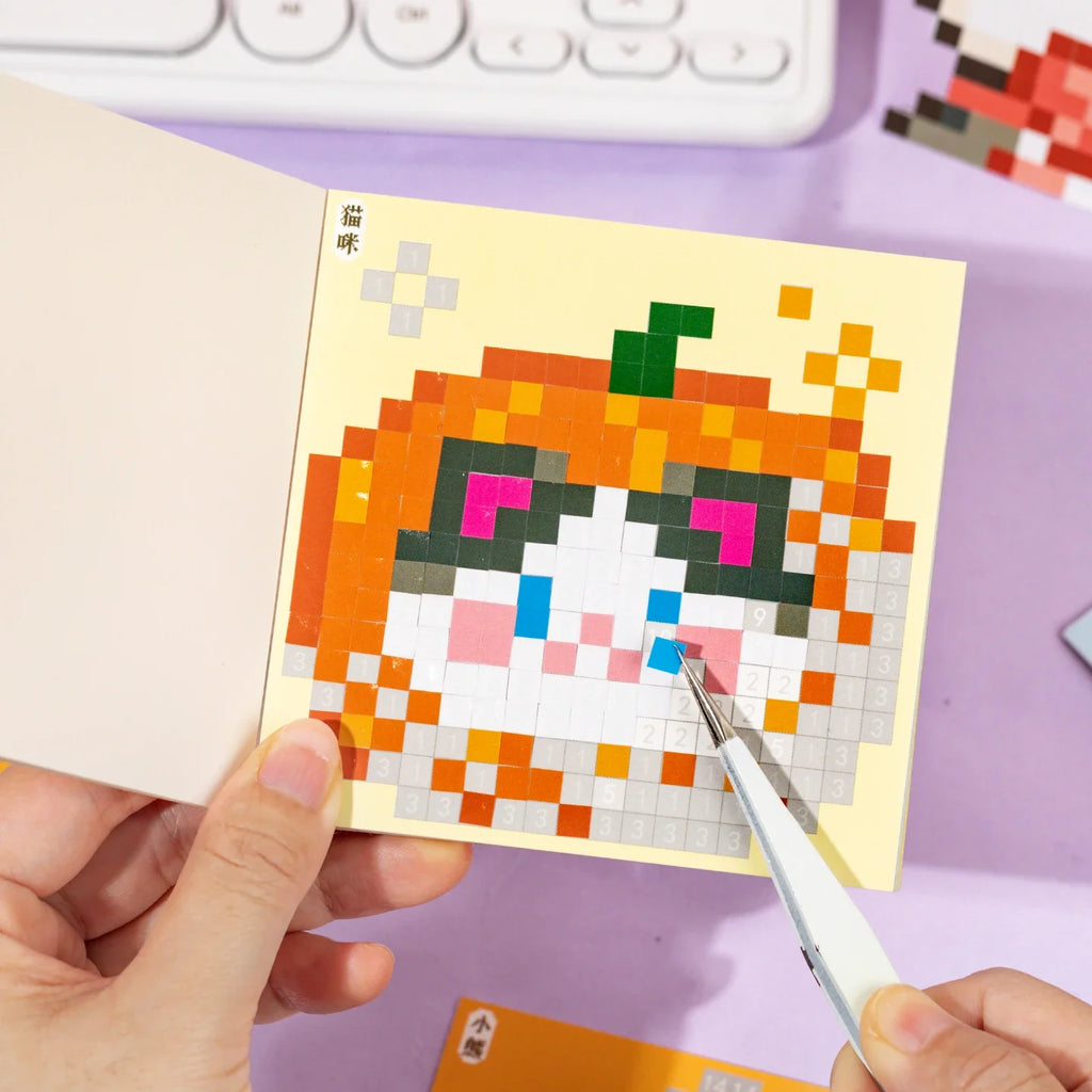 Pixel Food Milk Cake DIY Sticker Book – Kawaii Craft Journal DIY Sticker Book Qme