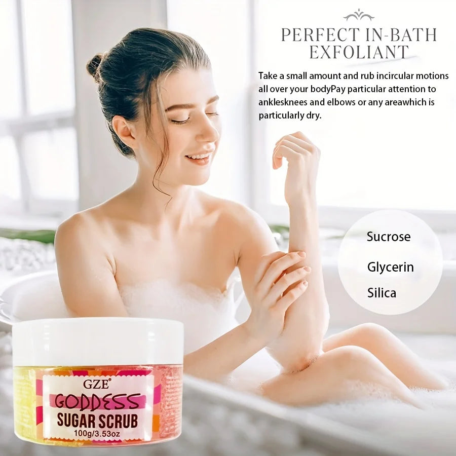 Goddess Body Sugar Scrub – Exfoliating Moisturizing Polish Body Sugar Scrub Qme