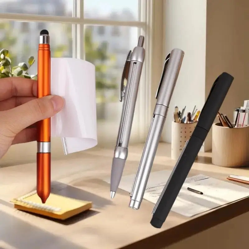 Hidden Pull-Out Note Pen – Secret Paper Writing Tool | 4 Colors Novelty Writing Pen Qme