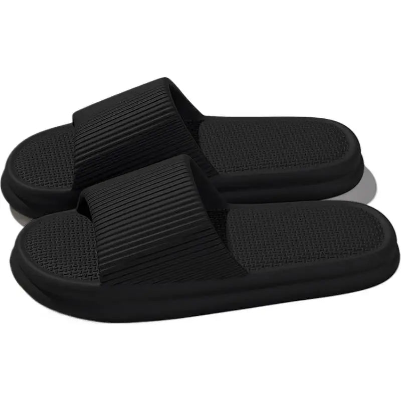 Women's Thick Platform EVA Slippers – Soft Sole Home Slides Platform EVA Slippers Qme 36 Black