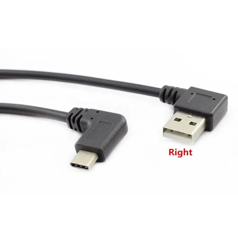 90° Angled USB-C to USB-A Connector | Left & Right Elbow Adapter USB Cable Adapter Qme