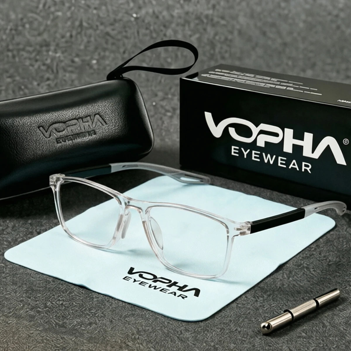 VOPHA L2 Anti-Blue Light Sports Reading Glasses – Unisex Sports Reading Glasses Qst 1pc-Clear +300