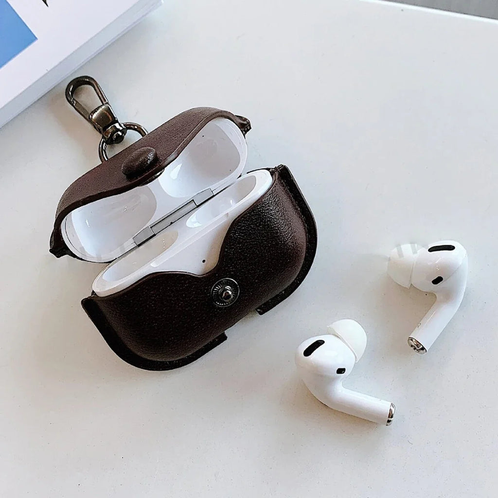 Leather AirPods Case for Gen 1 2 3 & Pro 2 – Anti-Drop Cover Earphone Case Qme