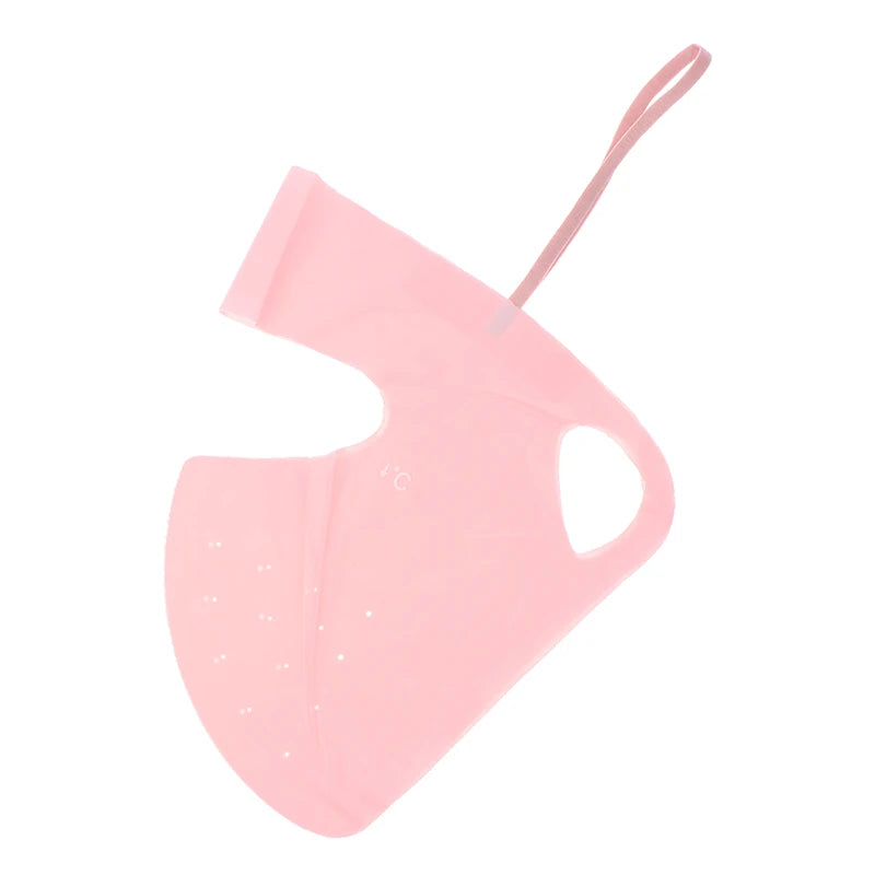 Ice Silk Facekini UV Sun Mask – Full Face Cover for Women Sun Protection Mask Qst Pink