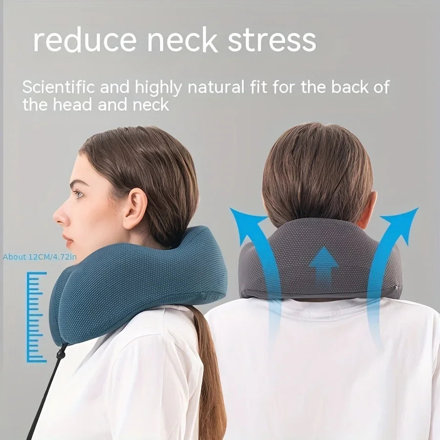 U-Shaped Memory Foam Travel Neck Pillow – Camping & Office Travel Neck Pillow Qme