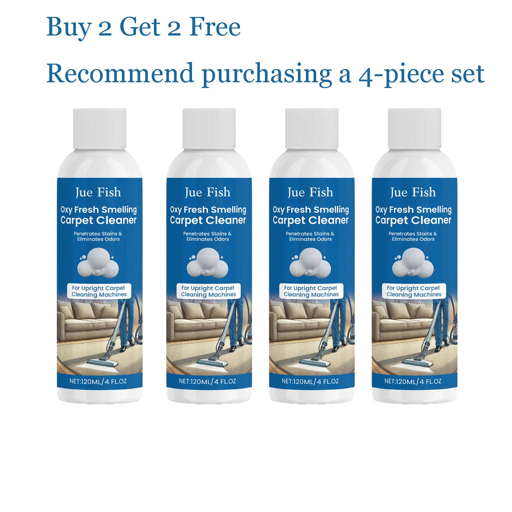 Jue-Fish Carpet Cleaner Liquid – Deep Clean & Degrease 120g Carpet Cleaning Liquid Qst 4 pcs