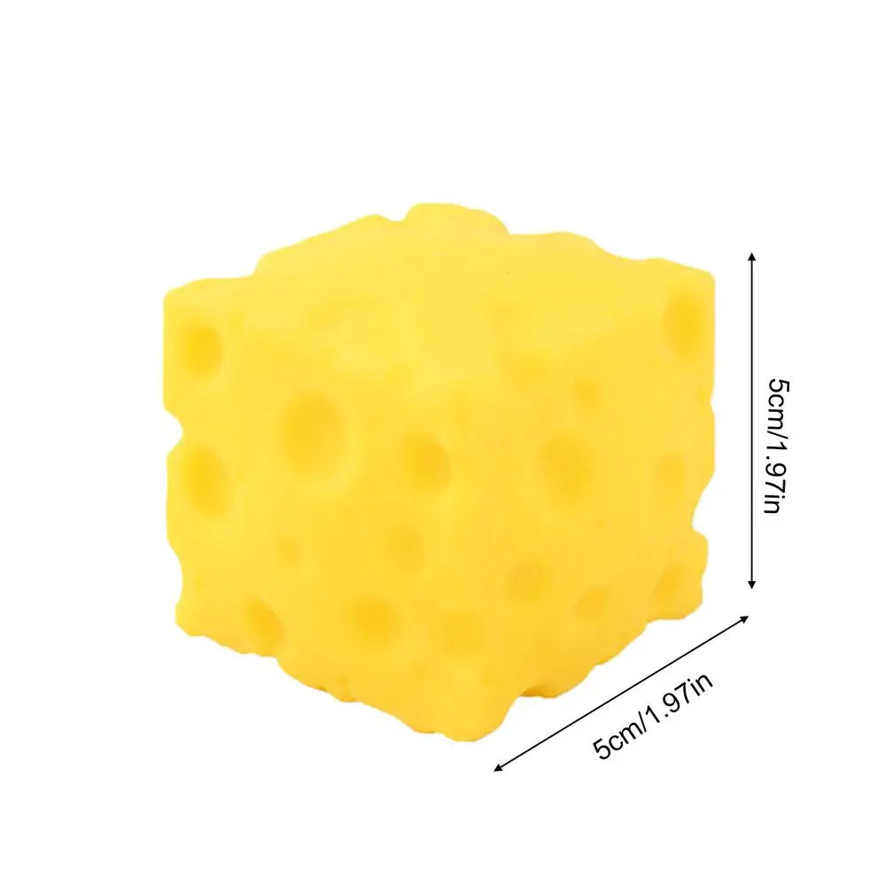 Yellow Cheese Squeeze Fidget Cube | Silicone Sensory Toy Squeeze Fidget Toy Qme Yellow