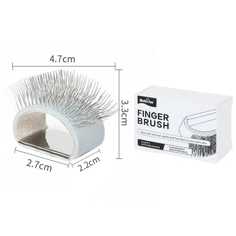 Portable Finger Pet Grooming Comb – Detangle Dog & Cat Fur Pet Grooming Comb Qme