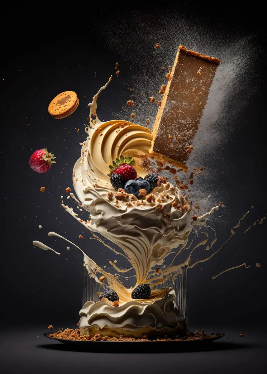 Chocolate Dessert Cake Canvas Wall Art – Kitchen & Bakery Decor Canvas Wall Art Qst E 30X40cm No Framed