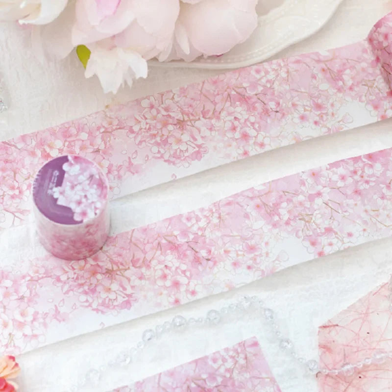 Sakura Cherry Blossom Washi Tape 2m | DIY Scrapbooking Decorative Washi Tape Qme