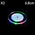 LED Glow Coaster – Colorful Acrylic USB Rechargeable Cup Mat LED Drink Coaster Qst 2