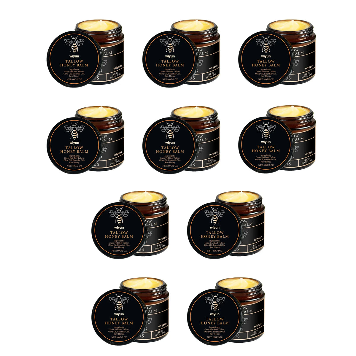 Grass Fed Beef Tallow & Raw Honey Moisturizing Balm Moisturizing Balm Cream Qst 600g