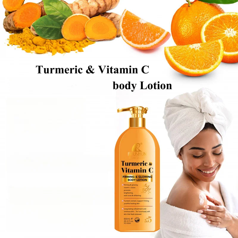 ROUSHUN Turmeric Vitamin C SPF50 Body Sunscreen Lotion 2-in-1 Body Sunscreen Lotion Qst