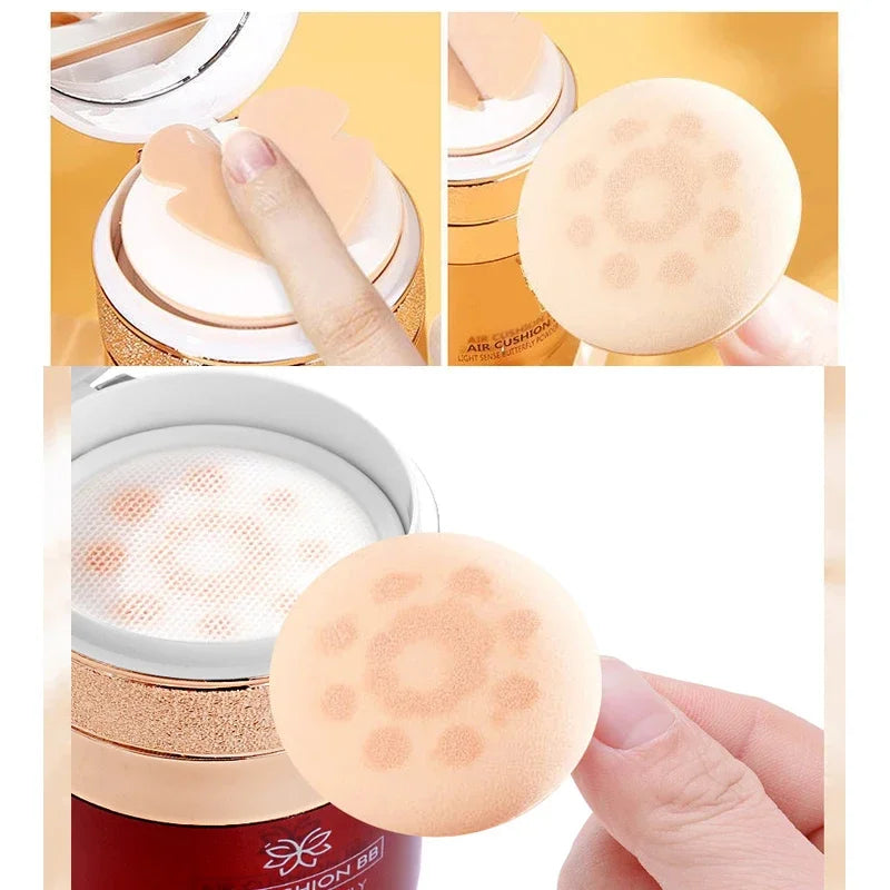 Air Cushion BB Cream Butterfly Puff Foundation | Qme Air Cushion Foundation Qme