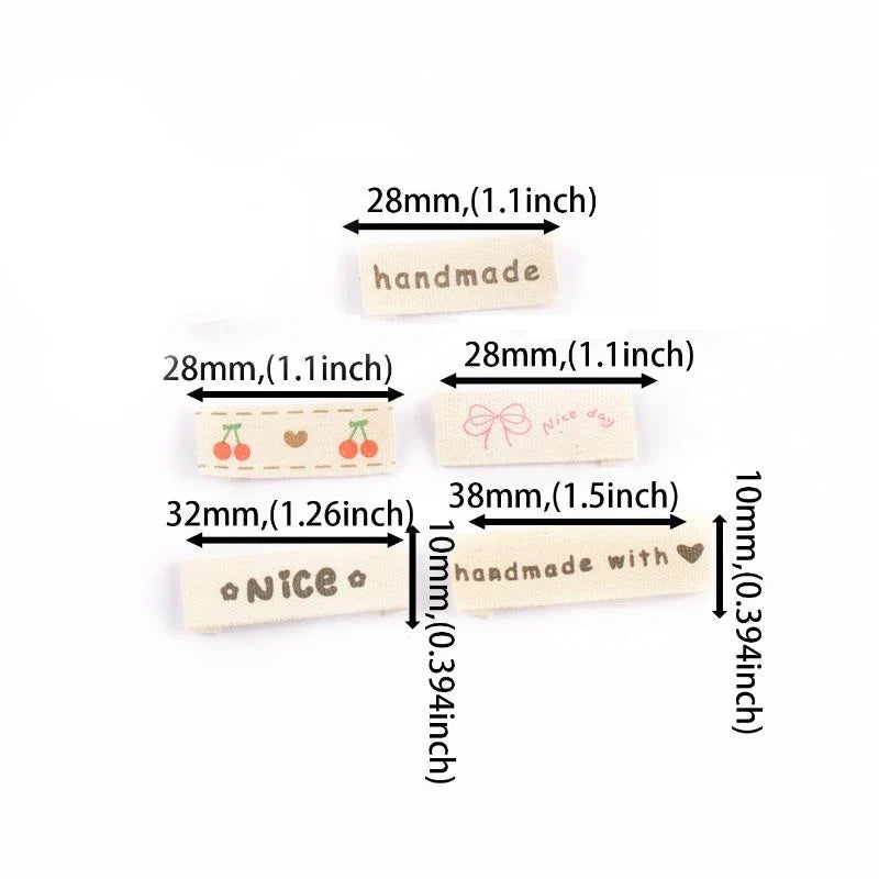 Mixed Pattern DIY Cloth Labels for Clothing, Shoes & Bags | 8pcs DIY Sewing Labels Qme