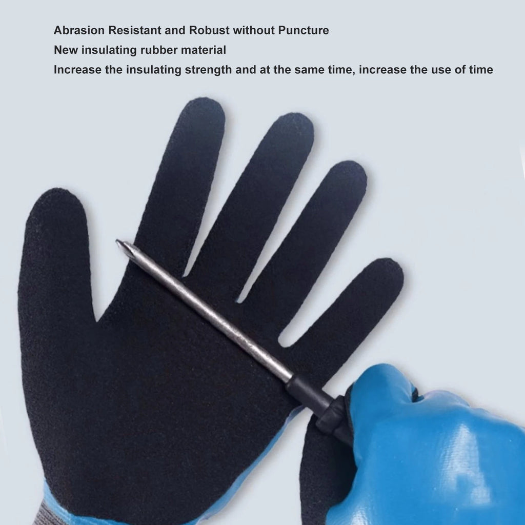 1000V Electrical Insulating Gloves – 360° Rubber Work Gloves Electrical Safety Gloves Qst