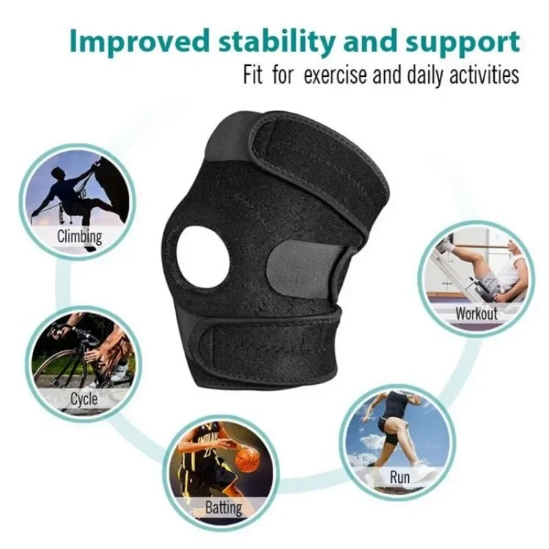 Sports Patella Knee Support Strap – Adjustable 1 or 2 Pack Knee Support Strap Qst