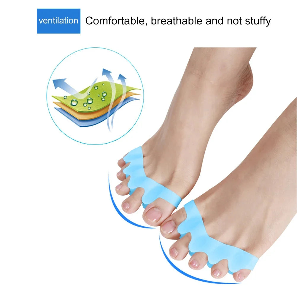 Soft Reusable Elastic Toe Separator Foot Spacer Pad 2-Pack Toe Separator Pad Qme