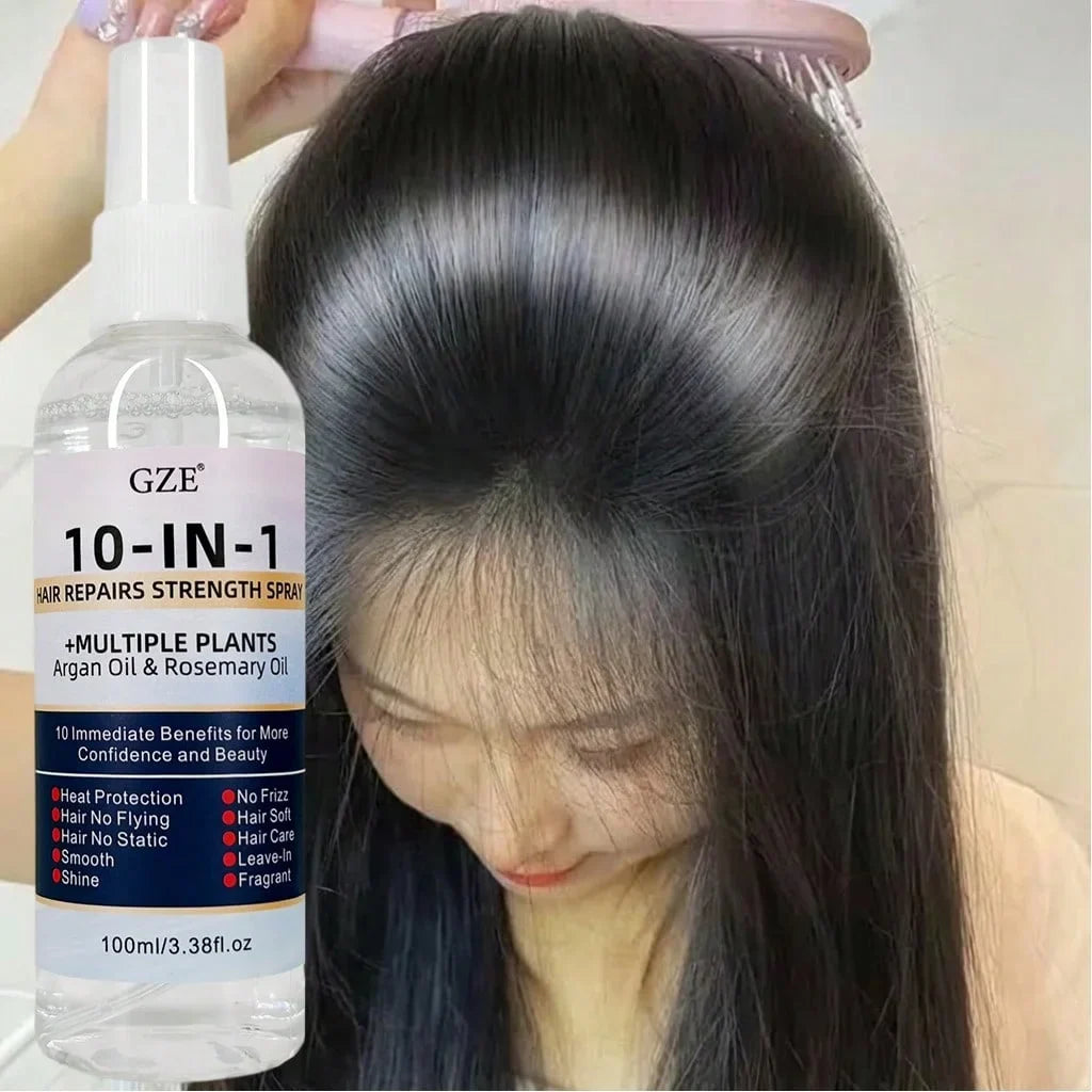GZE Leave-In Conditioner Spray – Argan Oil & Rosemary Leave-In Hair Spray Qme