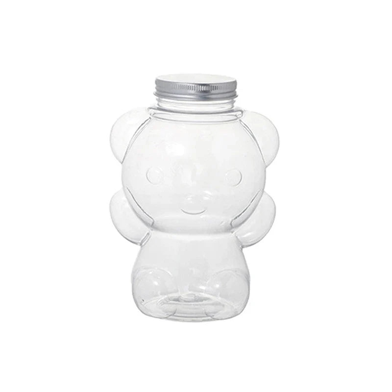 Bear Sealed Plastic Cup – BPA-Free Transparent Juice Bottle Sealed Plastic Cup Qme