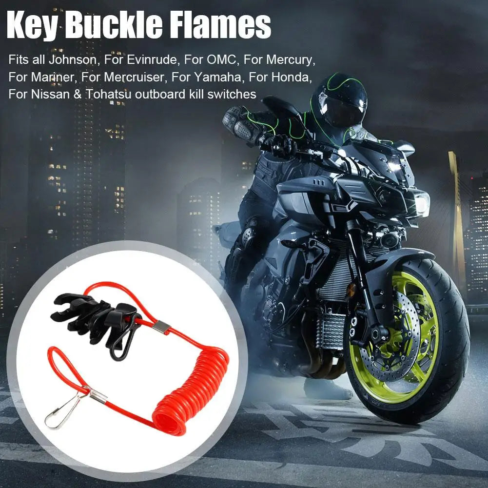Universal Outboard Motor Kill Switch Lanyard – 7 Keys Boat Safety Lanyard Qme