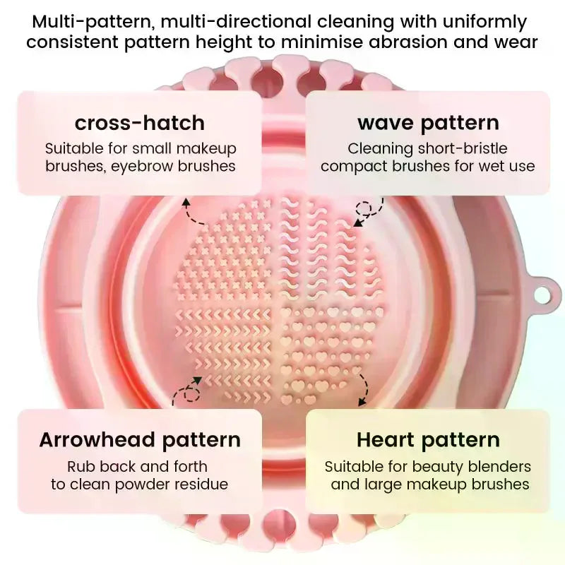 3-in-1 Silicone Makeup Brush Cleaner Bowl & Holder | Qme Makeup Brush Cleaner Qme