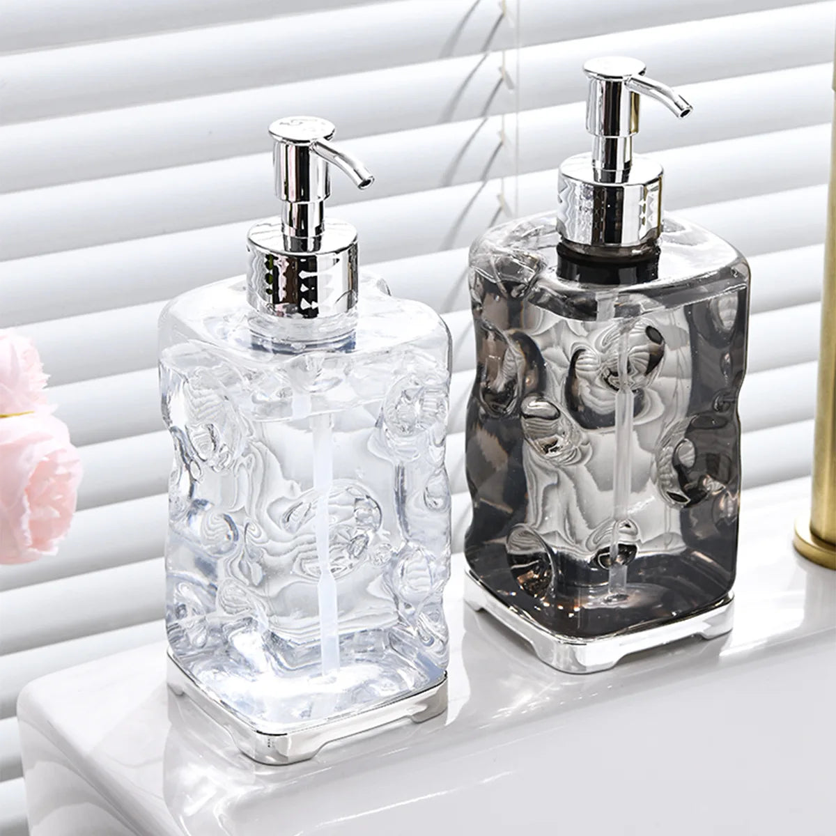 2-Piece Foaming Travel Dispenser Bottles | Press Pump Set Foaming Dispenser Bottle Qme