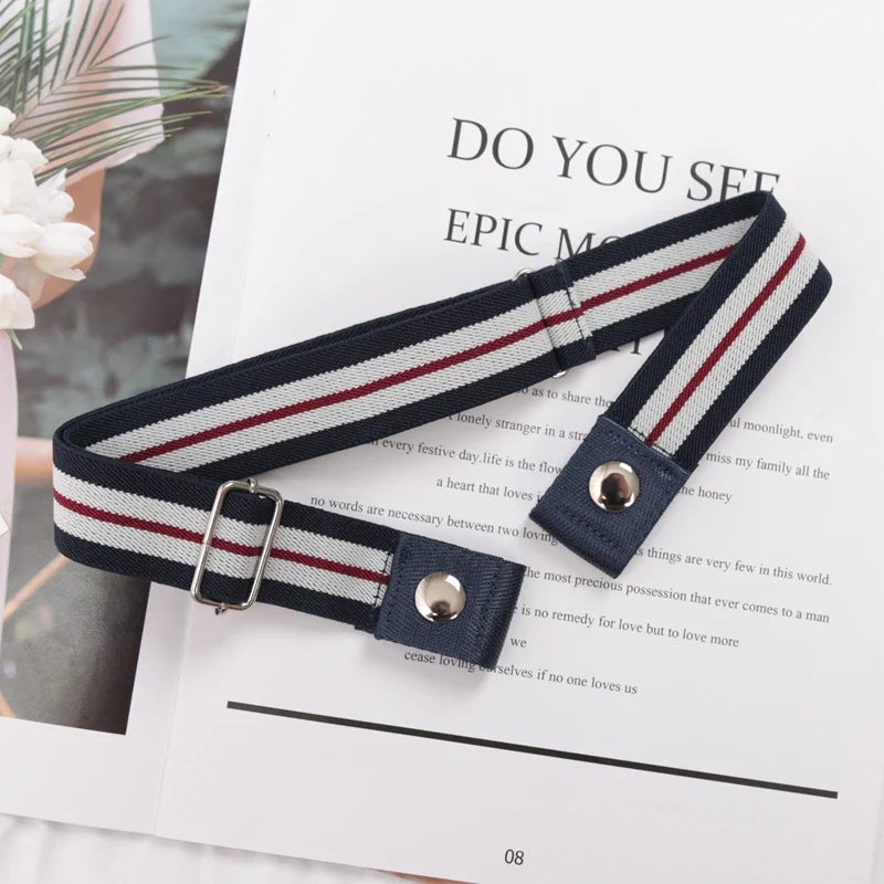 Women's Elastic Buckle-Free Canvas Waist Belt | 29 Colors
