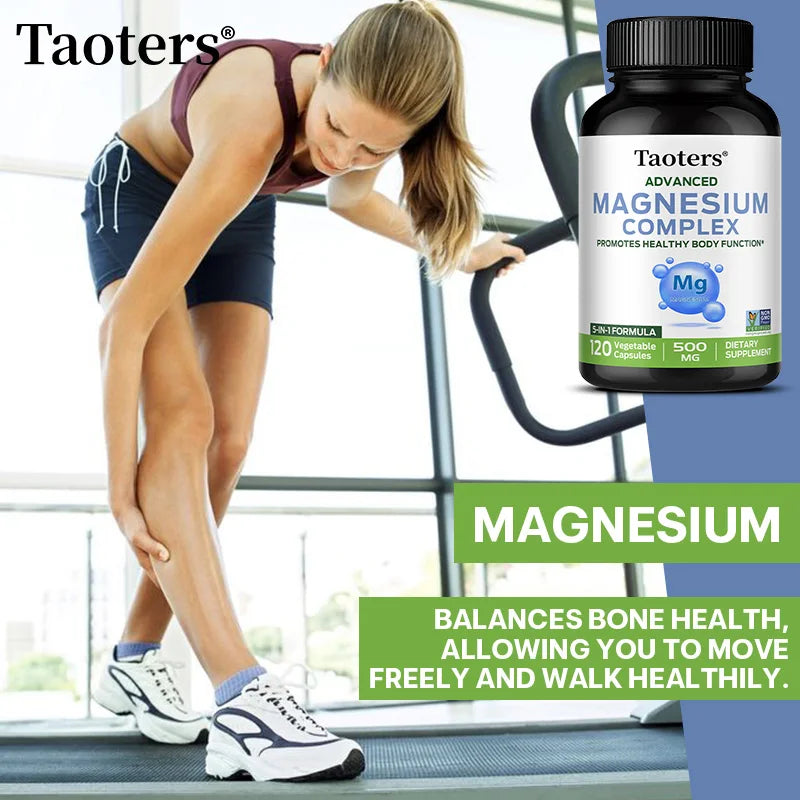 Taoters Magnesium Complex Capsules – High Absorption Formula Mineral Supplement Qst
