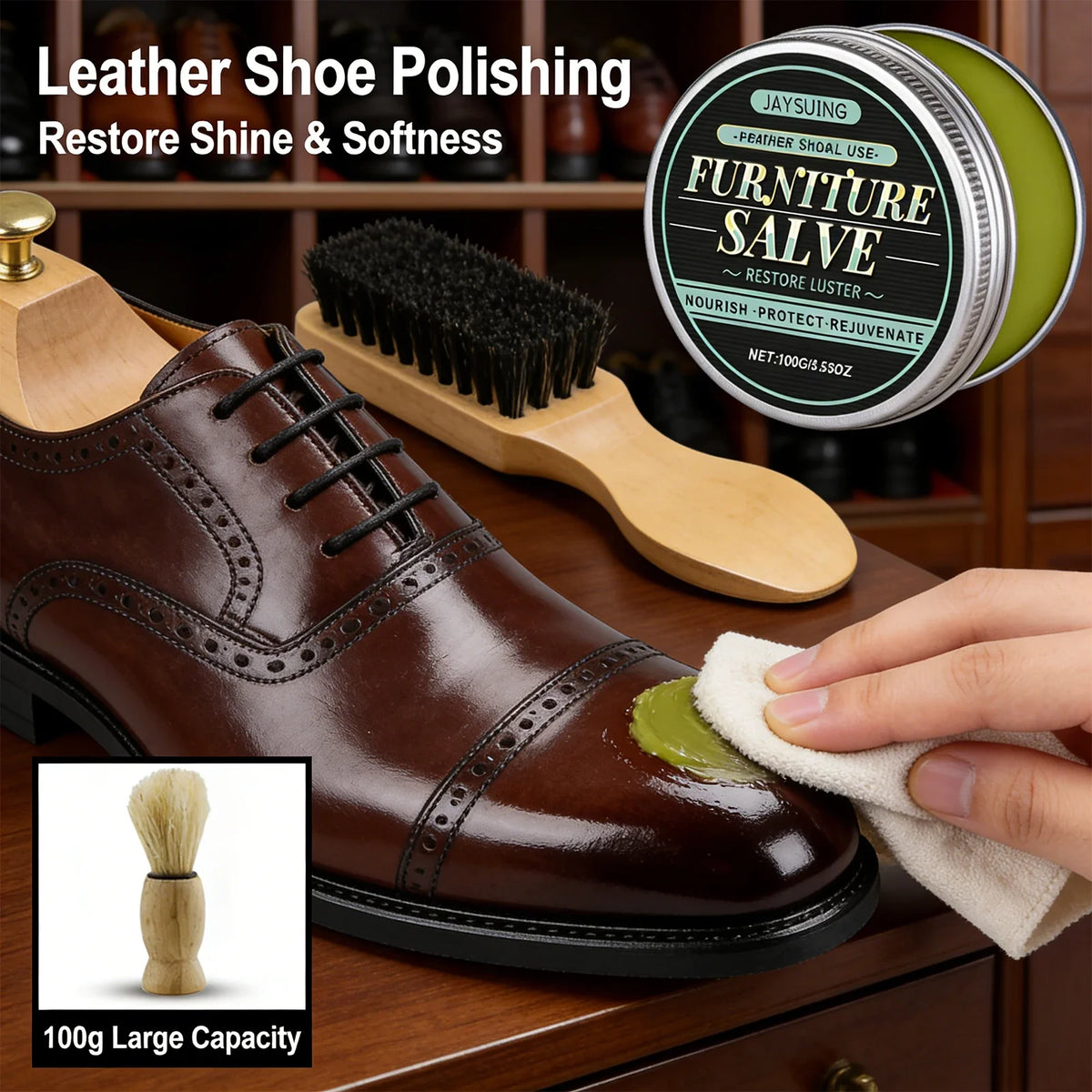 Leather Furniture Care Ointment – Nourishing Fiber Restorer Leather Care Conditioner Qme